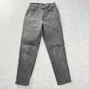 Vintage Levis 521 Jeans Womens 12 Faded‎ Black USA 90s Tapered Fit Tapered Leg
